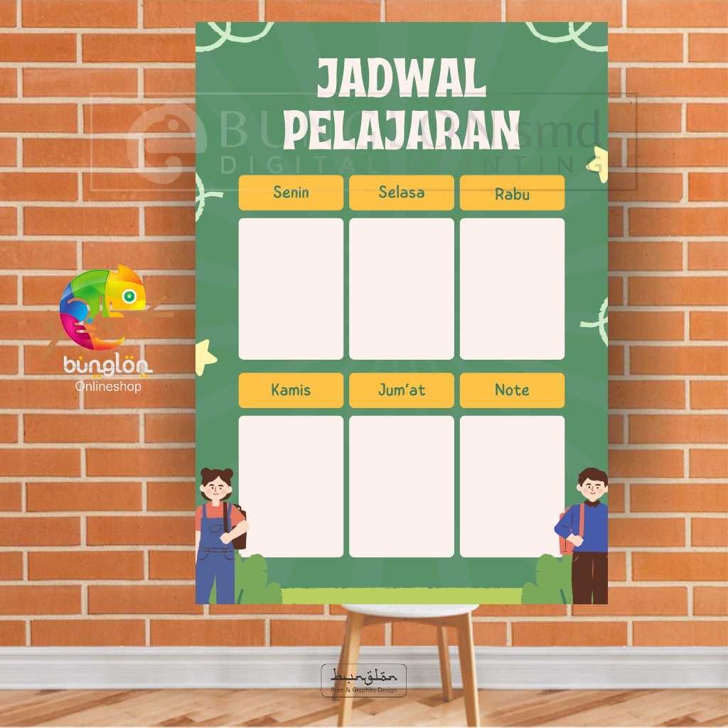 

Poster Jadwal Pelajaran Model Hijau