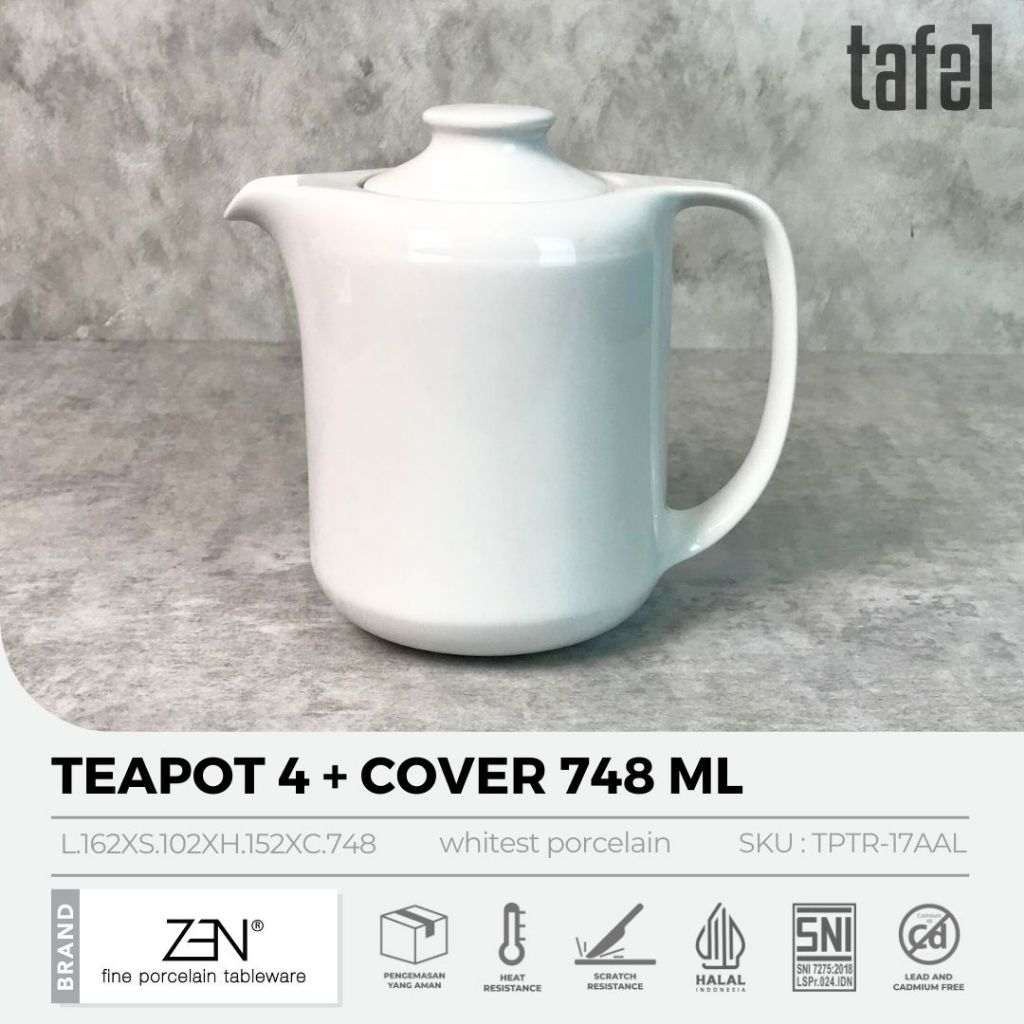 ZEN Teko Keramik / Tea Pot 4 + Cover HORECA 748 ml