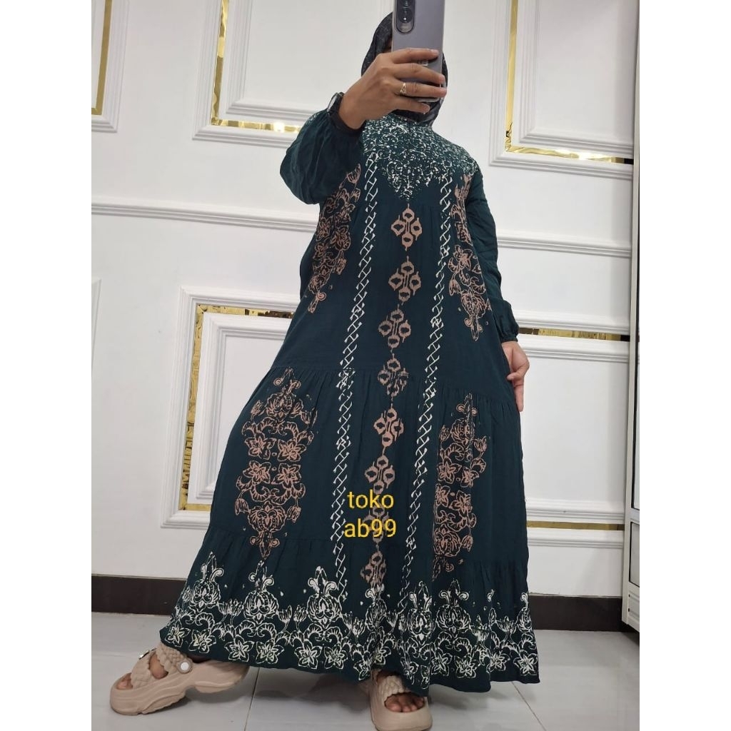 Terbaru Gamis Cap Rayon Premium Ori Pekalongan Cap Malaman Home Dress Muslim Gamis Syari Kekinian Ba