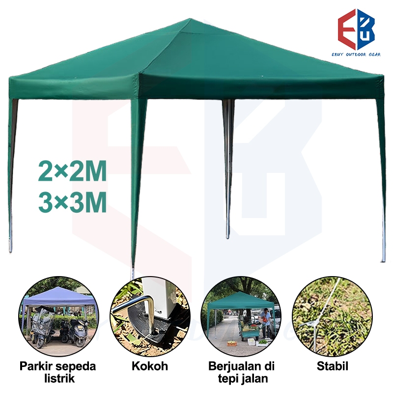 tenda cafe 2x2  3×3 stand peneduh bazar PKL jualan Tenda Portable Lipat