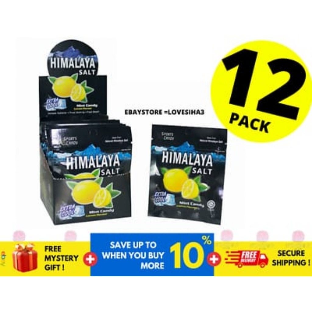 

permen Himalaya salt mint candy lemon /1 bok isi 12 pack
