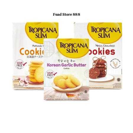 

Tropicana Slim Cookies - Snack Biskuit Diet Rendah Kalori Bebas Gula 100 Kalori