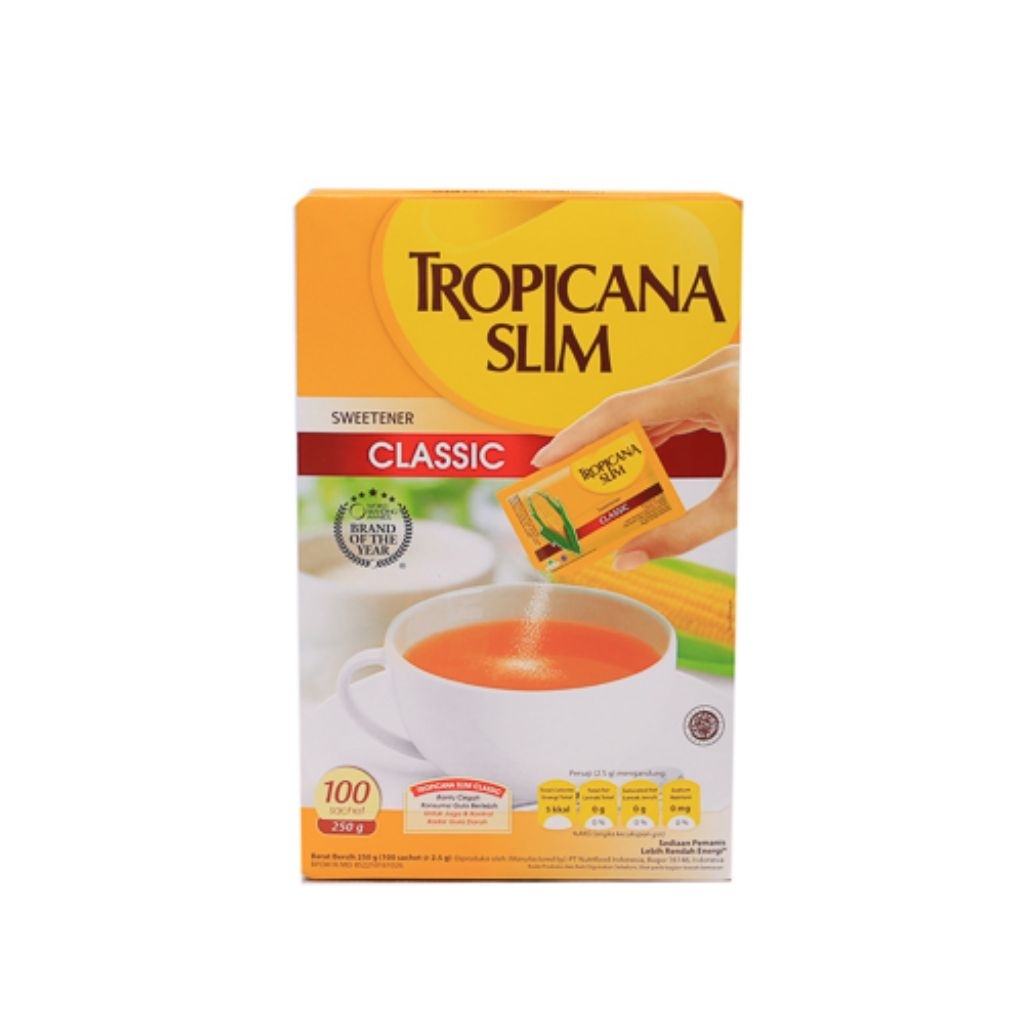 

TROPICANA SLIM CLASSIC SWEETENER SACHET BOX