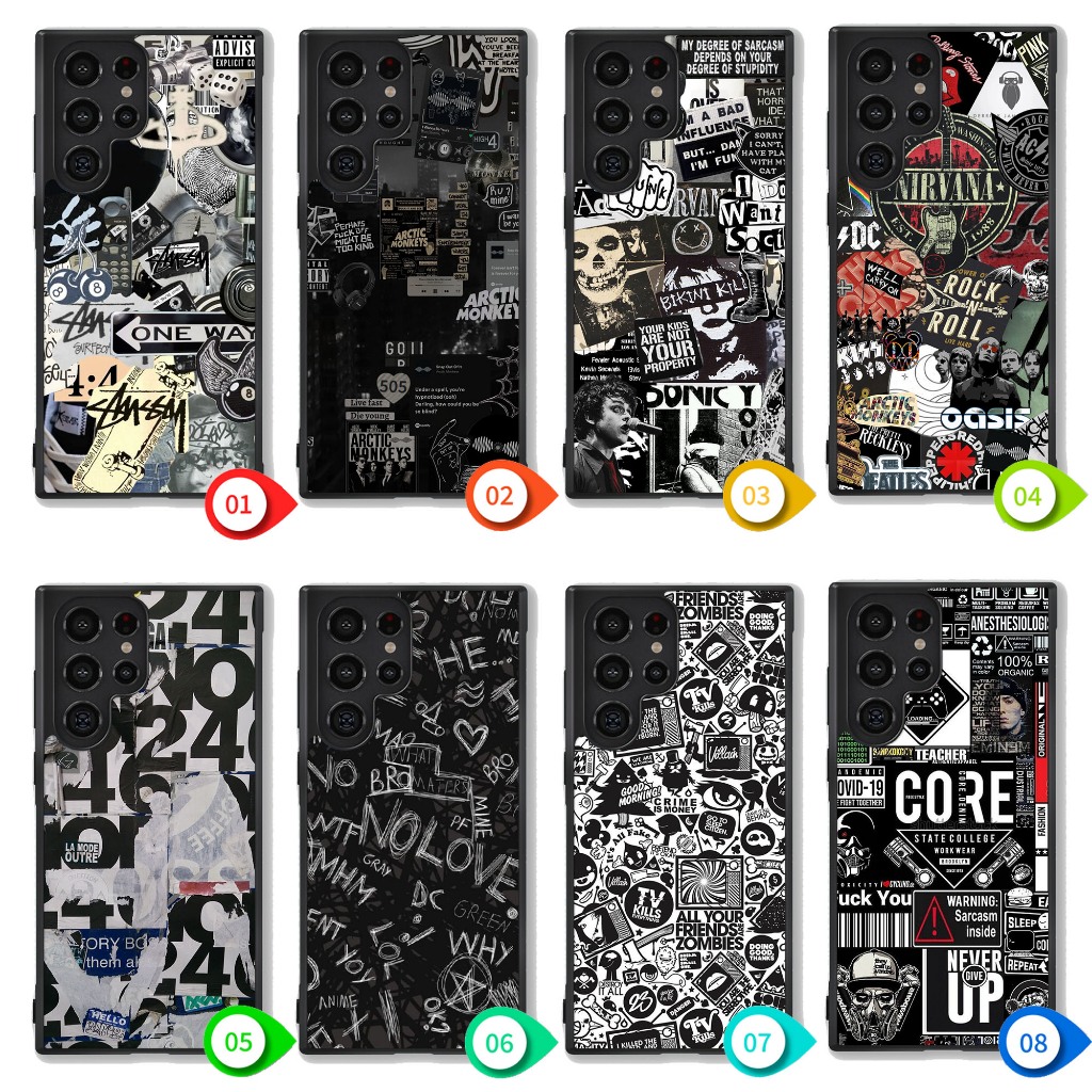 Case Samsung Galaxy S25 S24 S23 S22 S21 S20 Note 20 10 Ultra Plus FE Edge Doodle Art IC0054