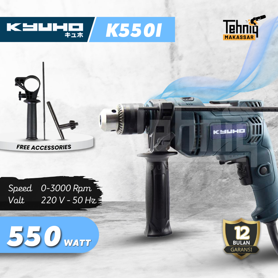 MESIN KYUHO K 550I Impact Drill 13MM / Mesin Bor Tembok KYUHO K 550I