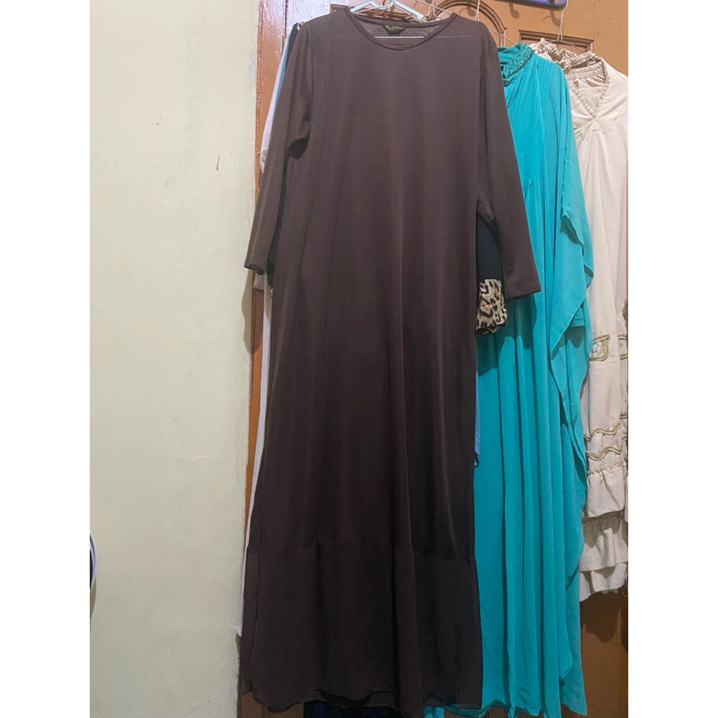 set gamis inner + outer plisket