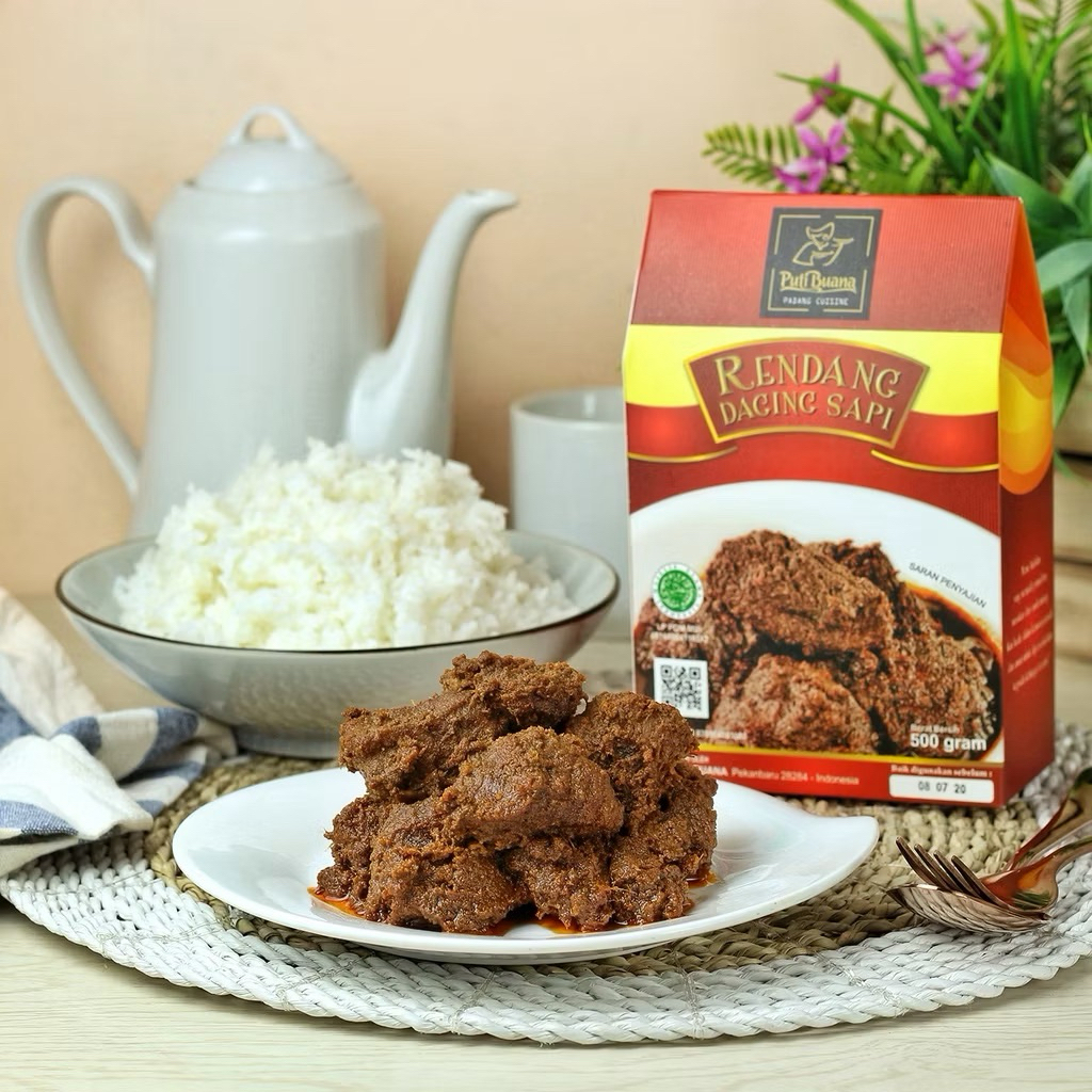 

Rendang Daging Sapi Instan 500 gram Original Khas Padang (Kemasan Besar)