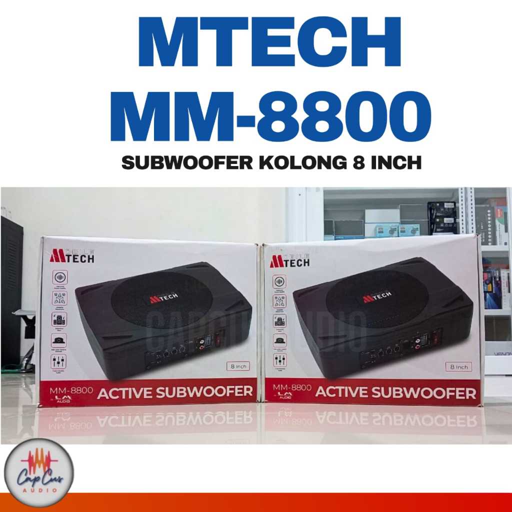 Subwoofer aktif kolong mobil Mtech MM-8800 By LM AUDIO /subwoofer kolong aktive Mtech 8inch