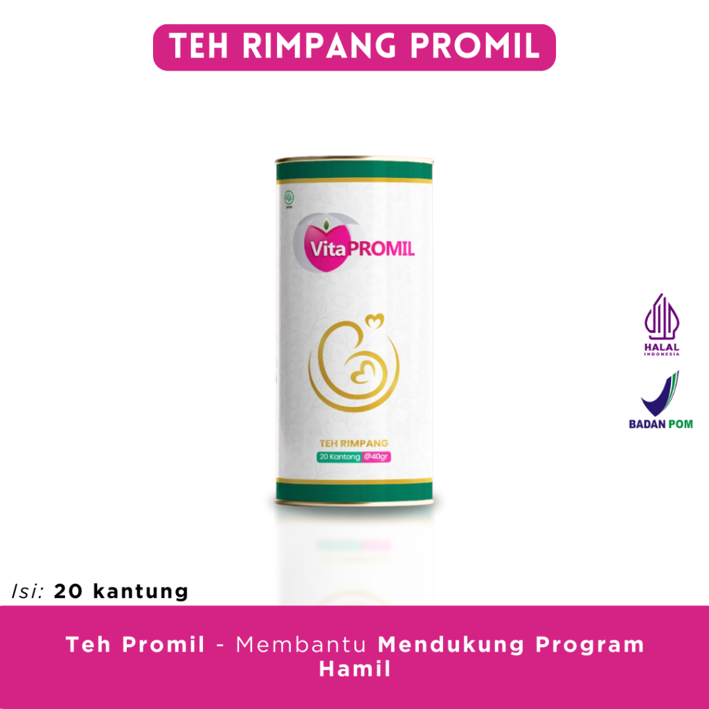 Teh Promil Rimpang VitaPromil Teh Ramuan Herbal Program Hamil 100% 20 kantung