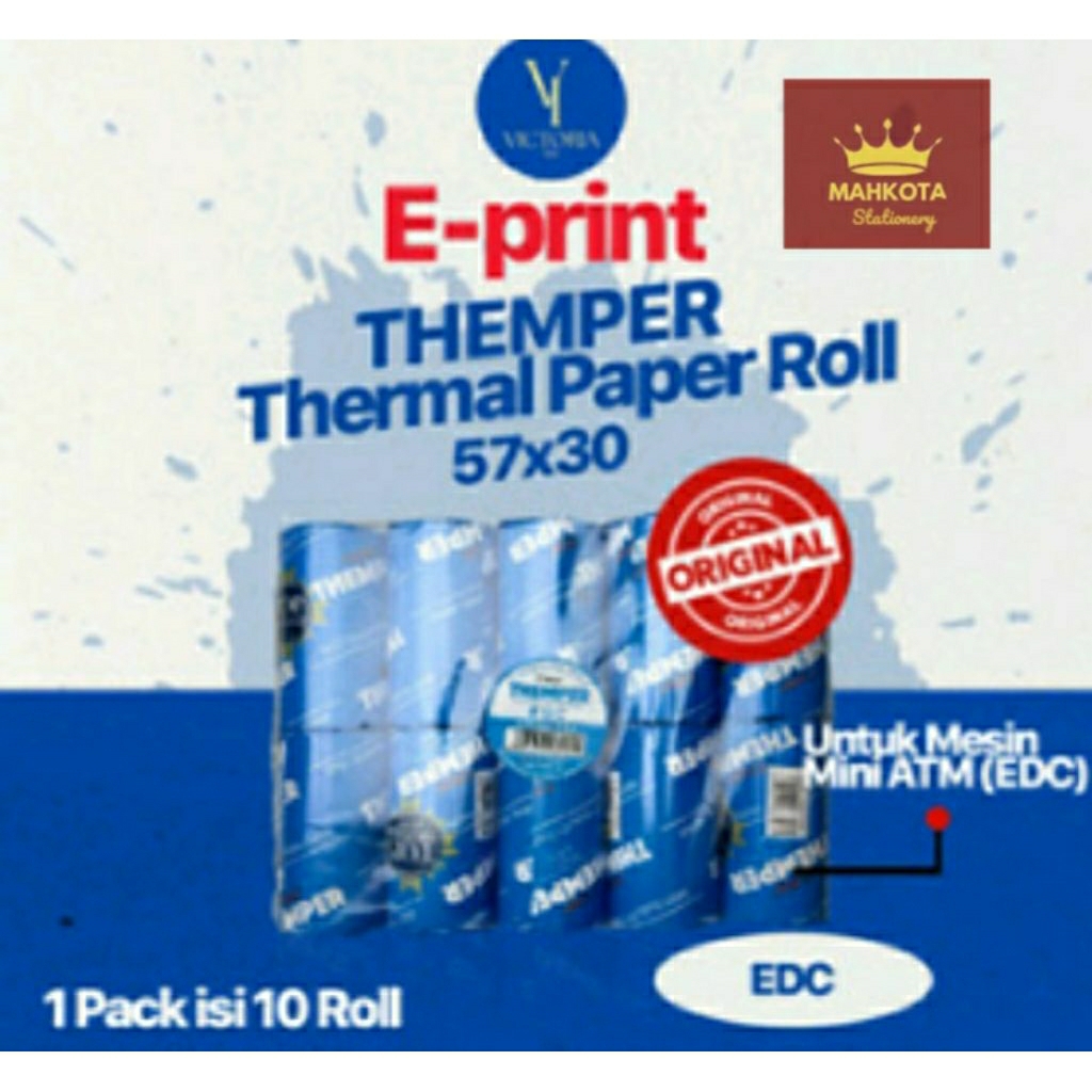 

Kertas Thermal ePrint uk 57x30/kertas kasir Edc 1 Pack 10 roll