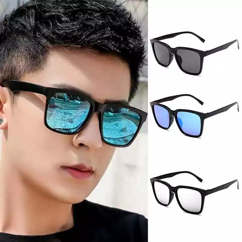 Kacamata Hitam Pria Kotak Kacamata Pria Fashion Kacamata Sunglasses Anti UV