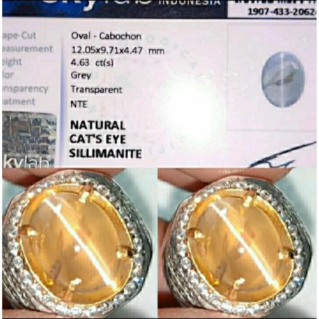 NATURAL CATS EYE SILLIMANITE Ada alexandrite chrysoberyl batu mata kucing emrald beryl zamrud colomb
