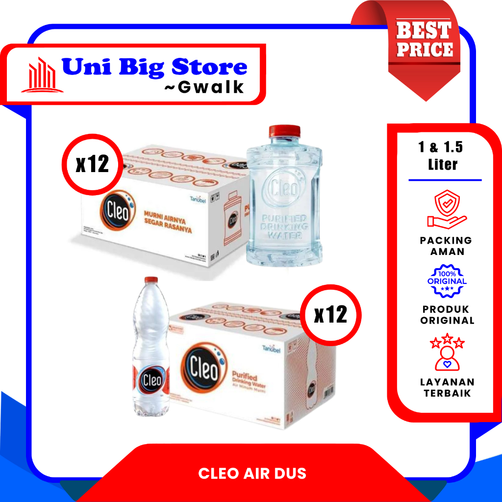 

CLEO AIR MINUM BOTOL DUS - (1500 ml & 1000 ml x 12 pcs)