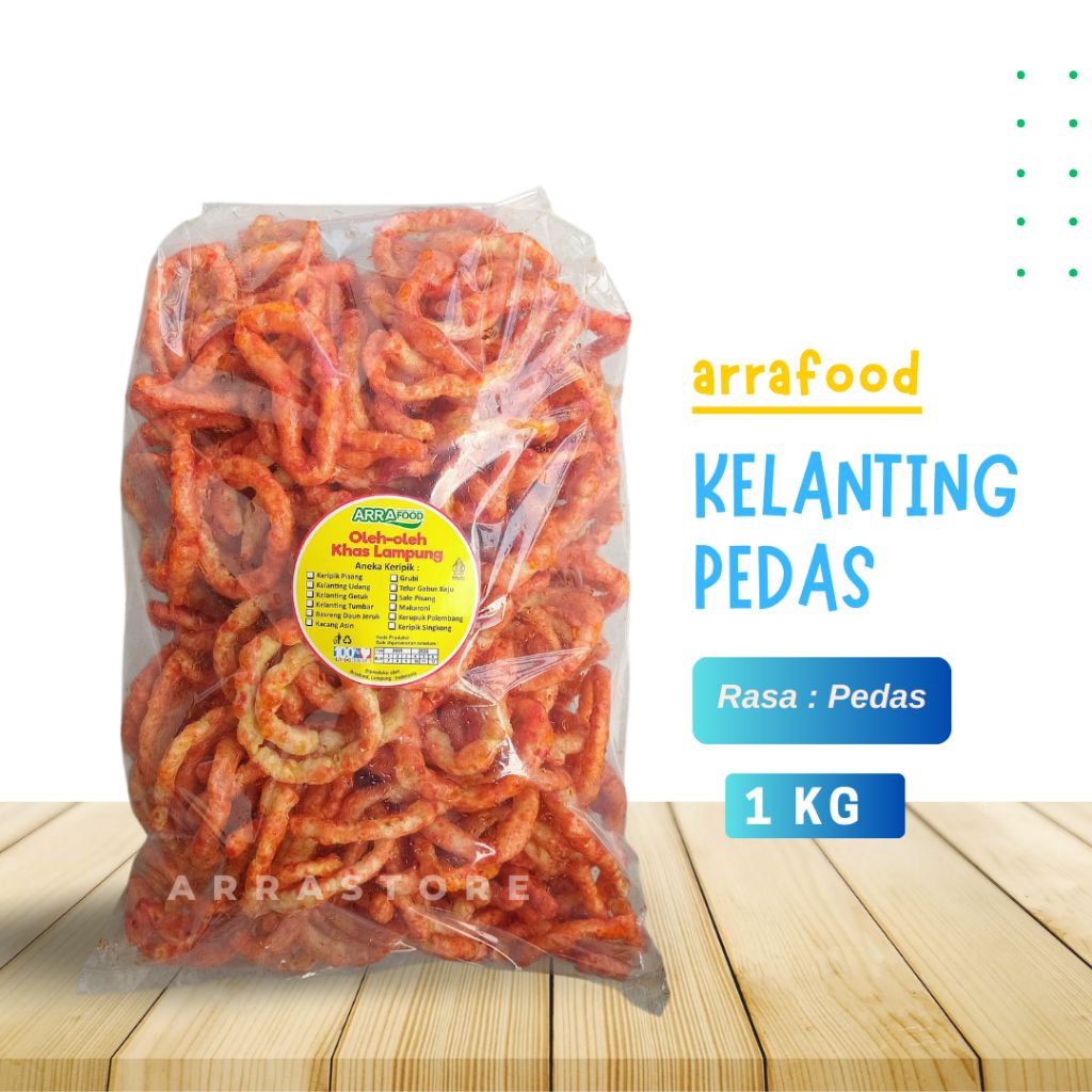 

[1 KG] Kelanting Getuk Pedas Snack Khas Lampung