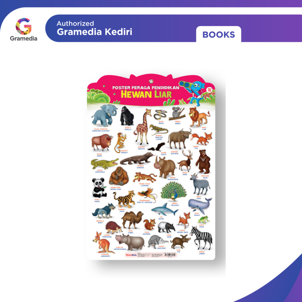 Gramedia Kediri - Poster Peraga Pendidikan : Hewan Liar