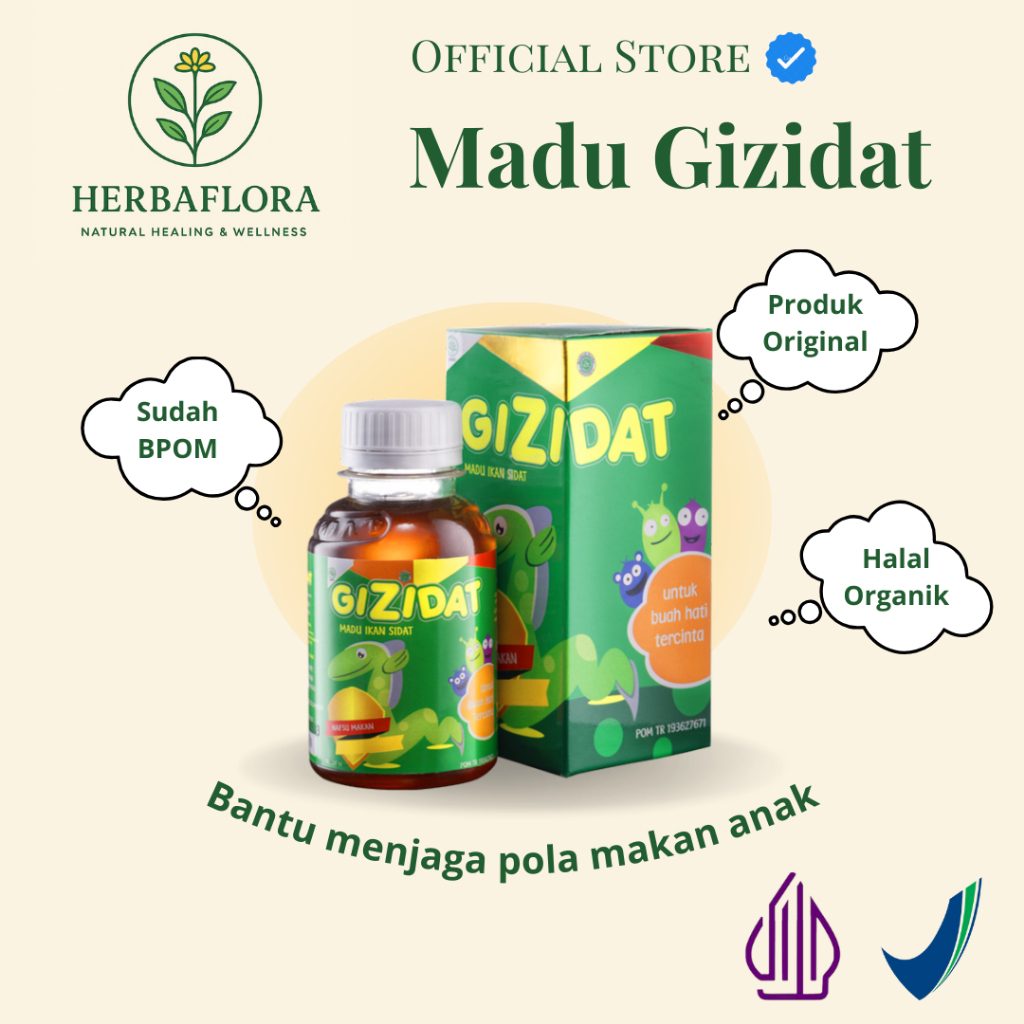 

MADU GIZIDAT ORIGINAL 100% - MADU HERBAL UNTUK MENAMBAH NAFSU MAKAN ANAK DAN PENAMBAH BERAT BADAN - MULTIVITAMIN ANAK TERBUAT DARI IKAN SIDAT - 130ml