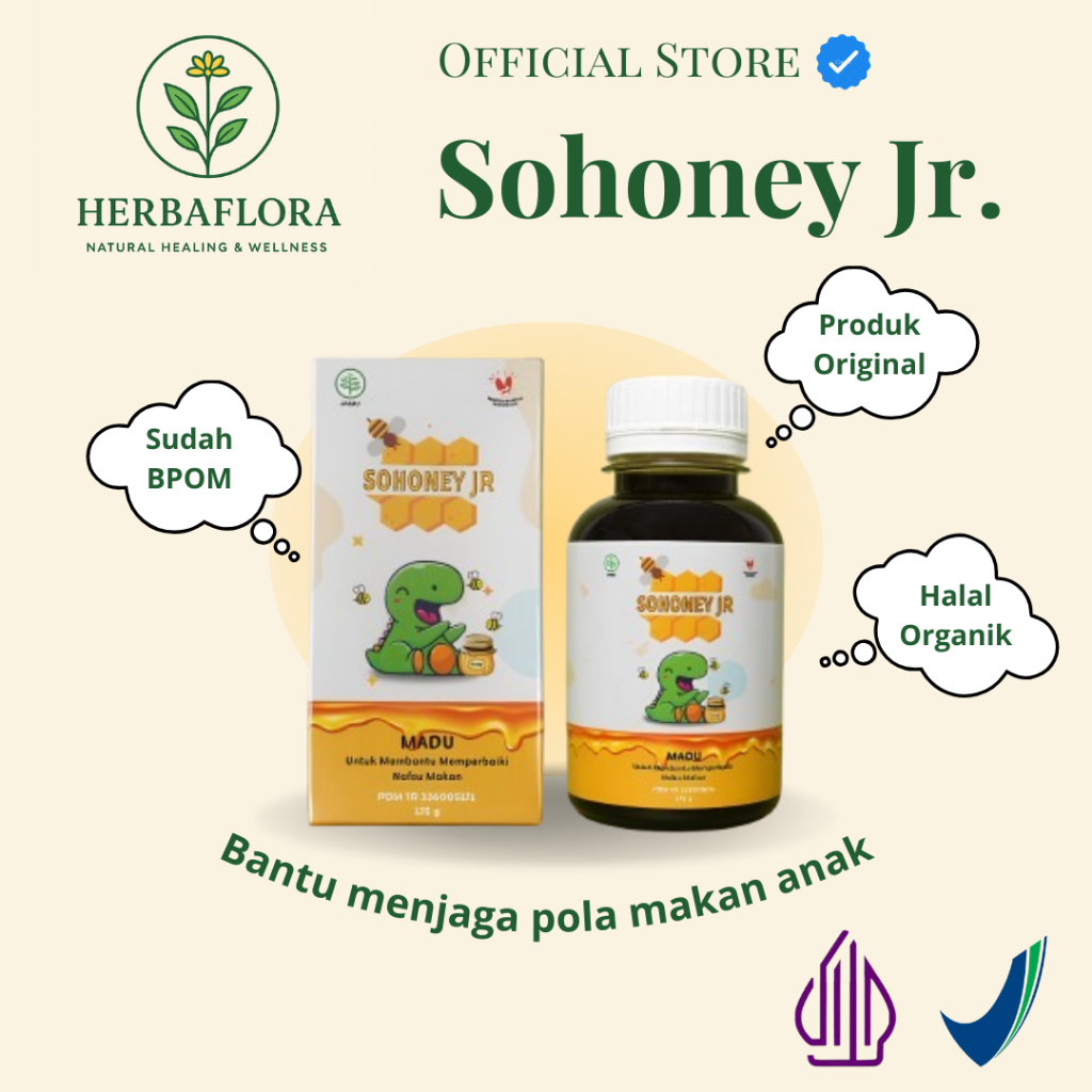 

Sohoney jr madu asli multivitamin penambah nafsu makan original BPOM Tanpa Efek Samping