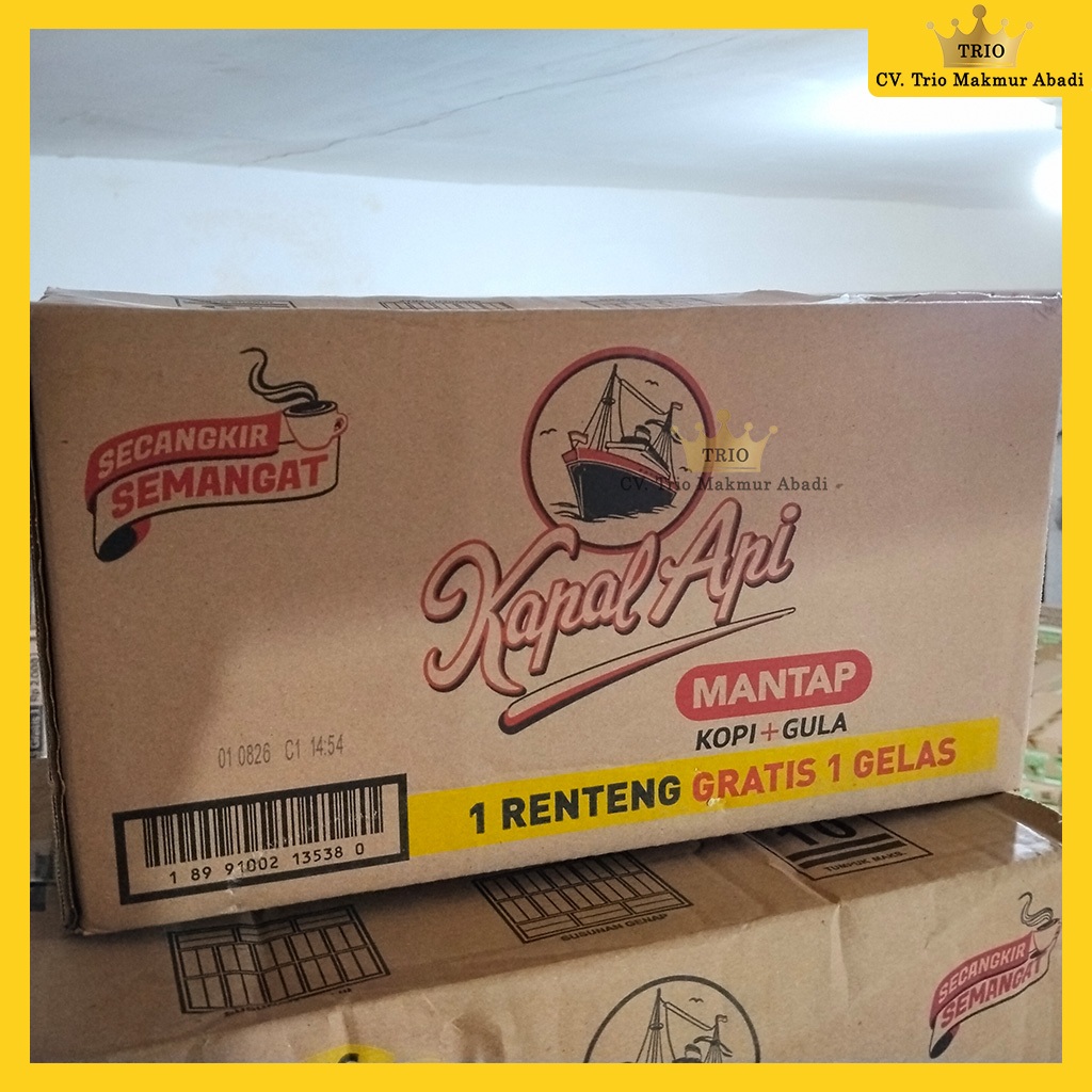 Kopi Kapal Api mantap 25g 1 Dus Isi 12 Renteng