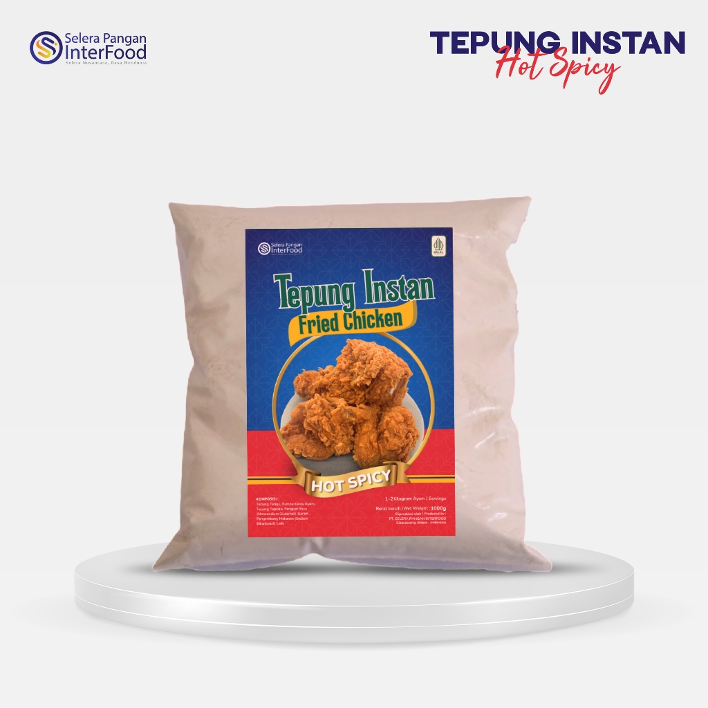 

Selera Pangan Interfood Tepung Fried Chicken rasa Hot Spicy 1kg NEW