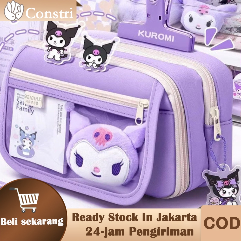 

Tempat alat tulis kotak pensil Tempat Pensil Kawaii Sanrio Pencil Tas Pensil kapasitas besar aesthetic Tas PenaTempat Pencil