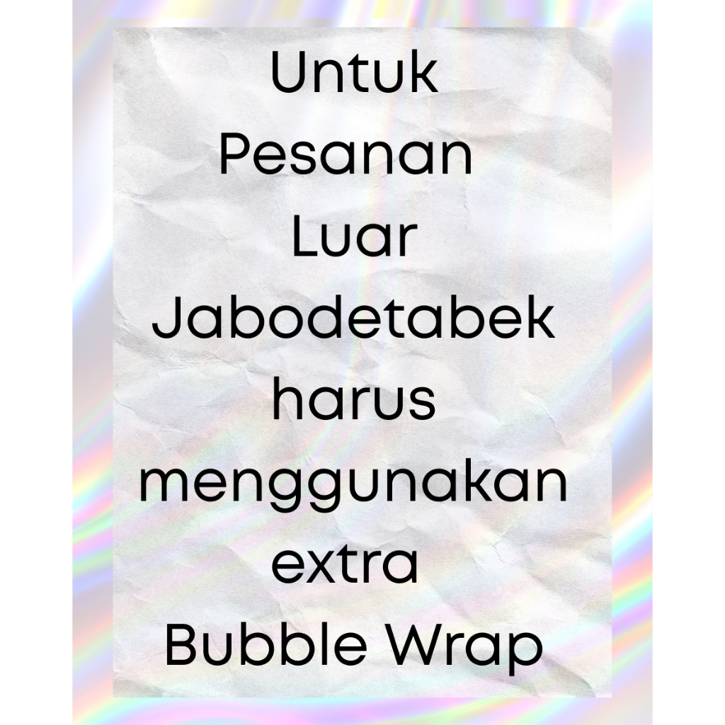 

Extra Bubble Wrap untuk Extra Safety