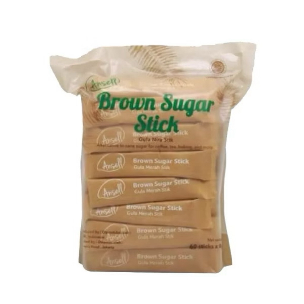 

Brown Sugar Bubuk Stick Ansell / Gula Merah / Coconut Sugar / Nira Kelapa / Palm Sugar /Gula Kelapa