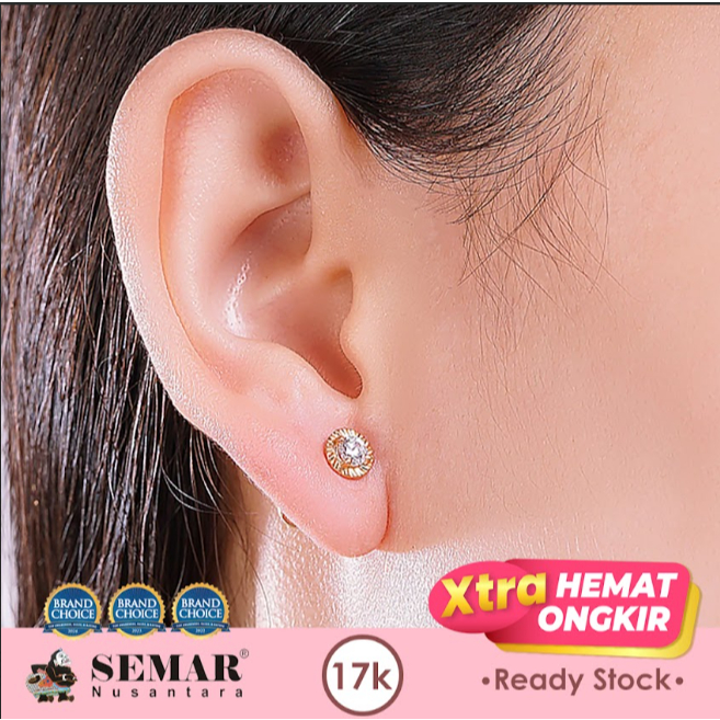 Anting Emas Toge Hyunna Korean Style Gold 17K Semar Nusantara