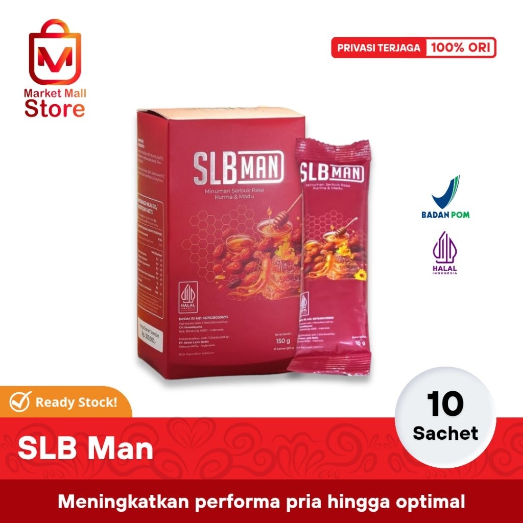 NEW SLB Man Kopi Original 100% Asli 1 Box Isi 10 Sachet Kemasan Terbaru | SLB Man Ginseng Minuman Se