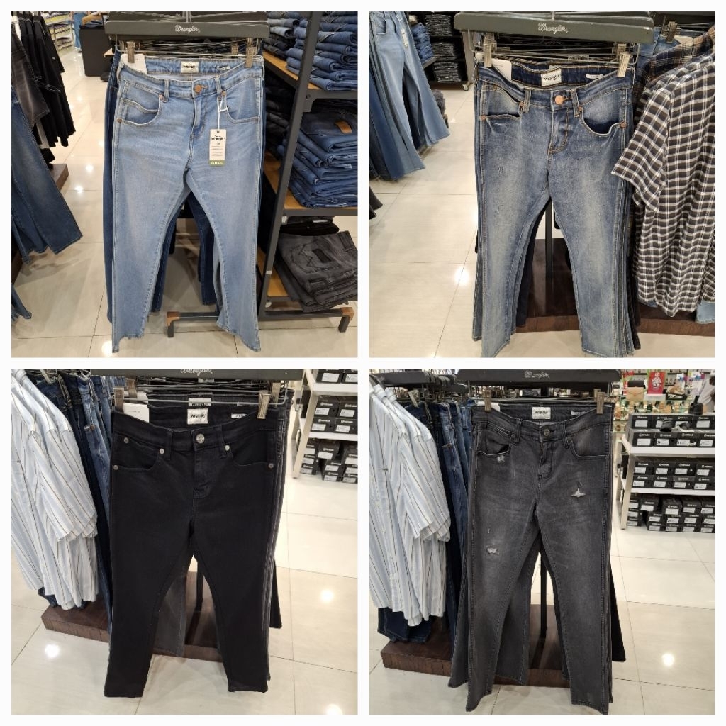 Wrangler Bawahan Celana pria dewasa Denim Jeans Original