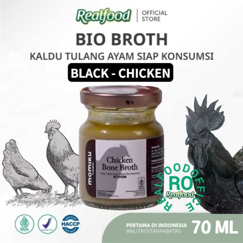 

Limited Edition ! Realfood Momiku Black Chicken Bone Broth ( Minuman Kaldu Ayam Hitam ) Untuk Mpasi & Pemulihan Pasca Melahirkan