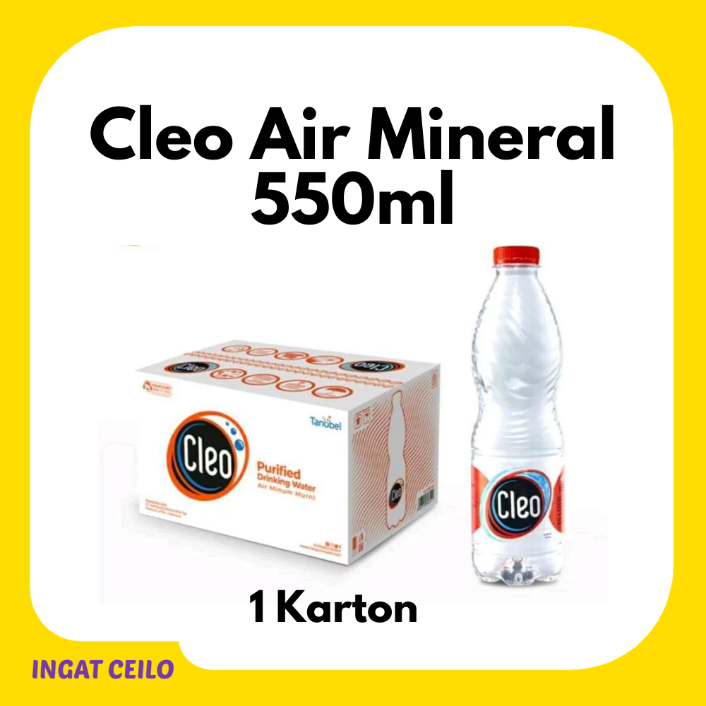

Cleo Air Mineral Botol 550 ML isi 24 Pcs | Cleo Air Mineral 1 Karton | 1 Dos air mineral