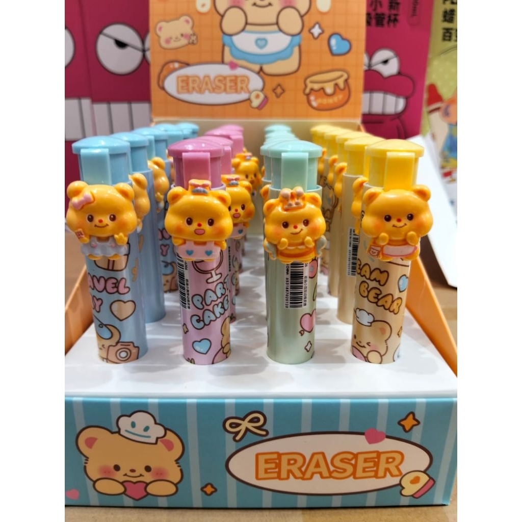 

1 BOX PENGHAPUS MEKANIK BUTTER BEAR PREMIUM ISI 24