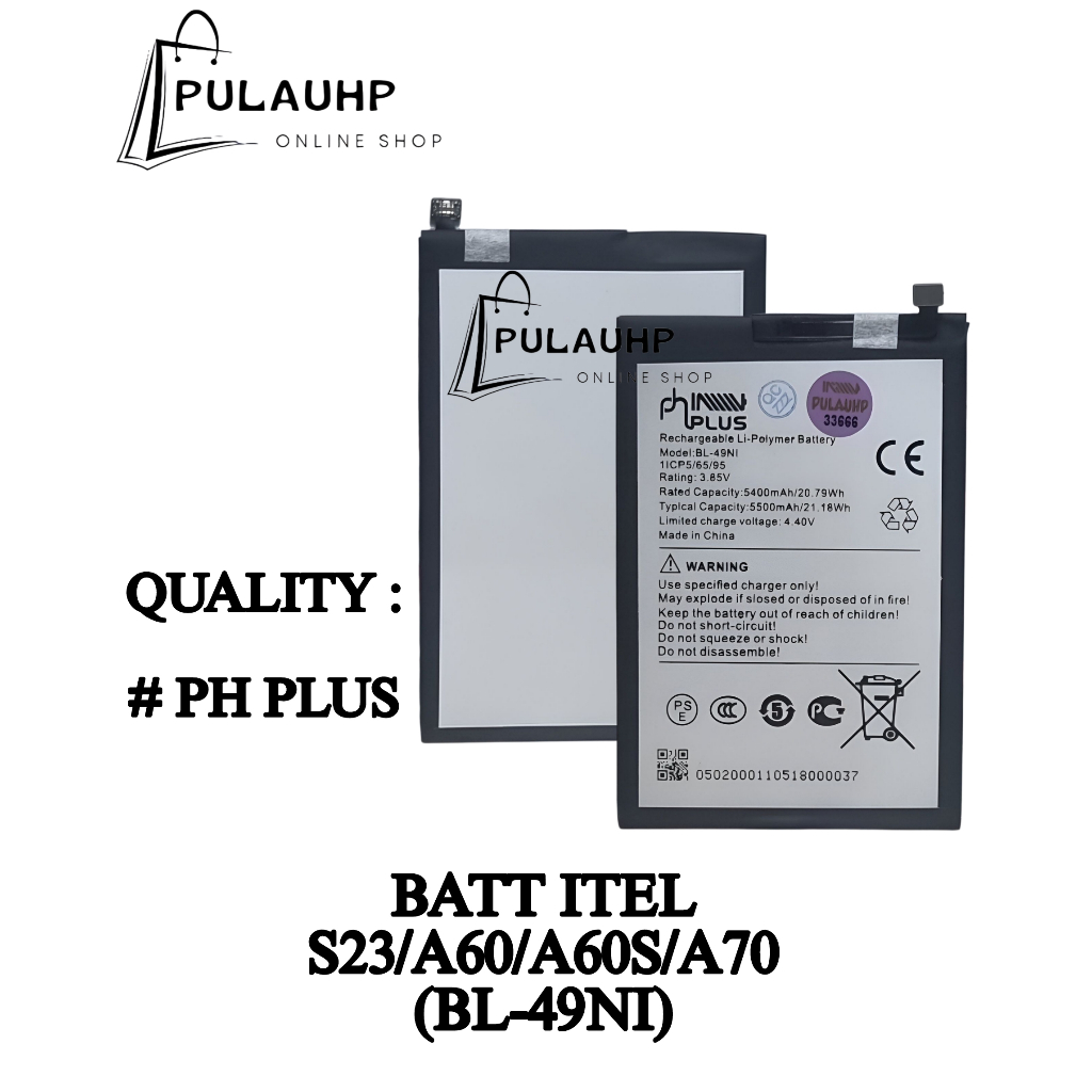 PULAU HP _Baterai BL-49NI Itel S23 / A60 /A60S / A70