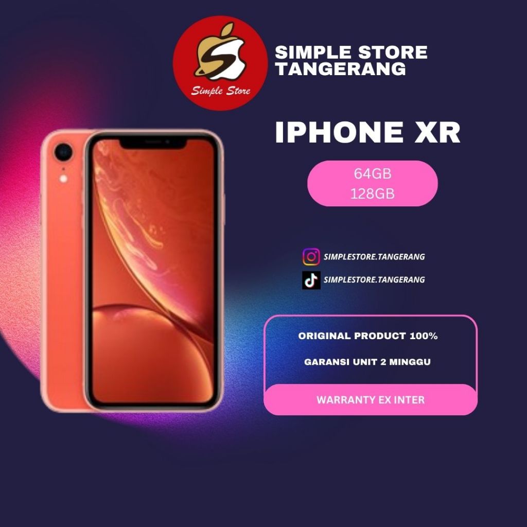 iPHONE XR 64GB SECOND LIKE NEW BERGARANSI