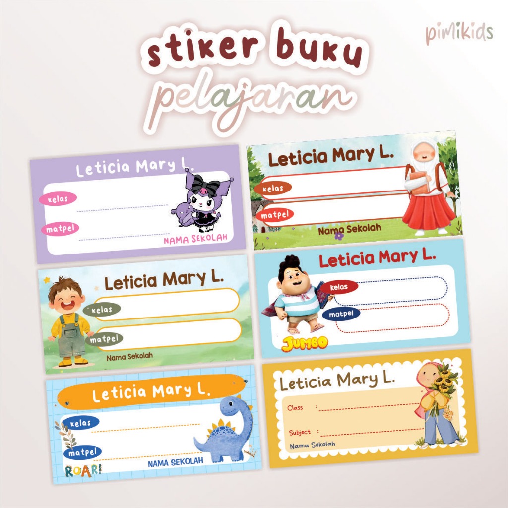 

[ISI 40PC] STIKER BUKU PELARAJAN ❤ STIKER MAPEL ❤ STIKER MATA PELAJARAN ❤ LABUBU ❤ VIRAL ❤ CUSTOM NAMA ❤ STIKER SEKOLAH ❤ LABEL NAMA BUKU