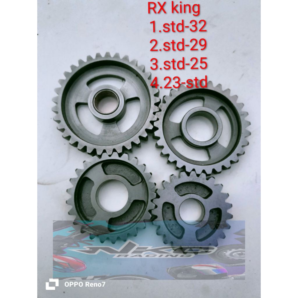 rasio racing RX king paket hemat harian touring gigi 1.std-32,2.std-29,3.std-25,4.23-std
