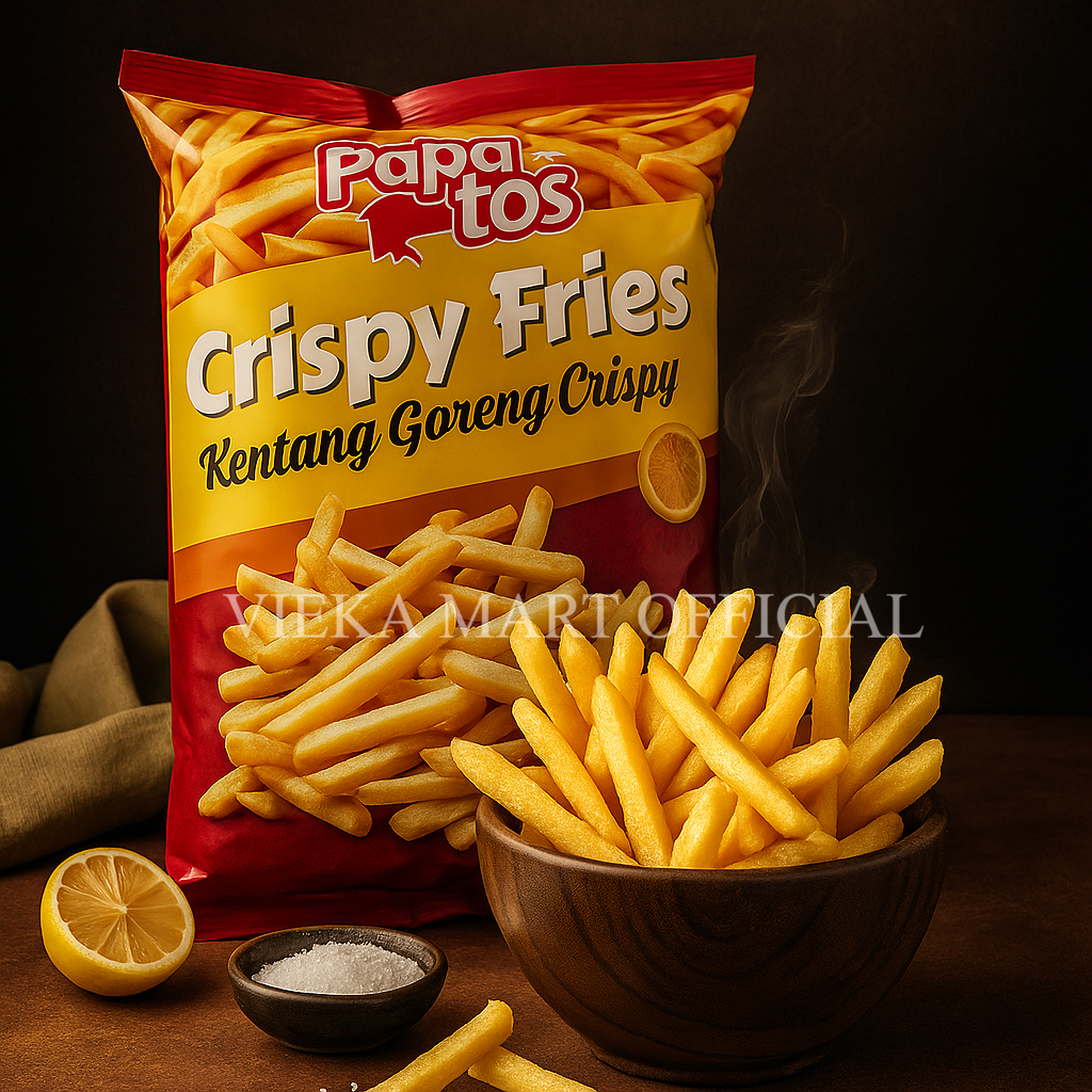 

Papa Tos Kentang Goreng Crispy Frozen 1kg/Papatos premium Papa Tos kentang goreng crispy 1kg