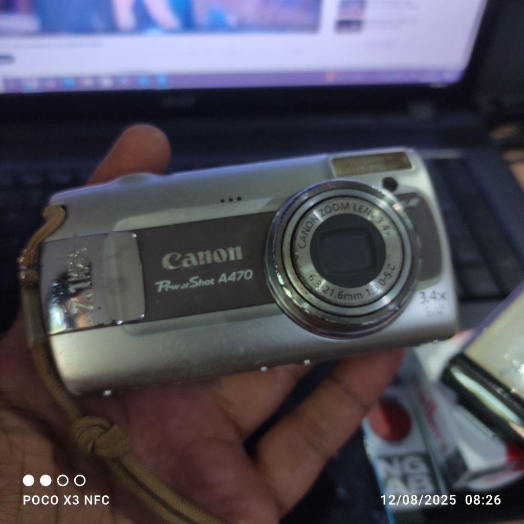 Kamera digital Canon Powershot A470 catatan deskripsi