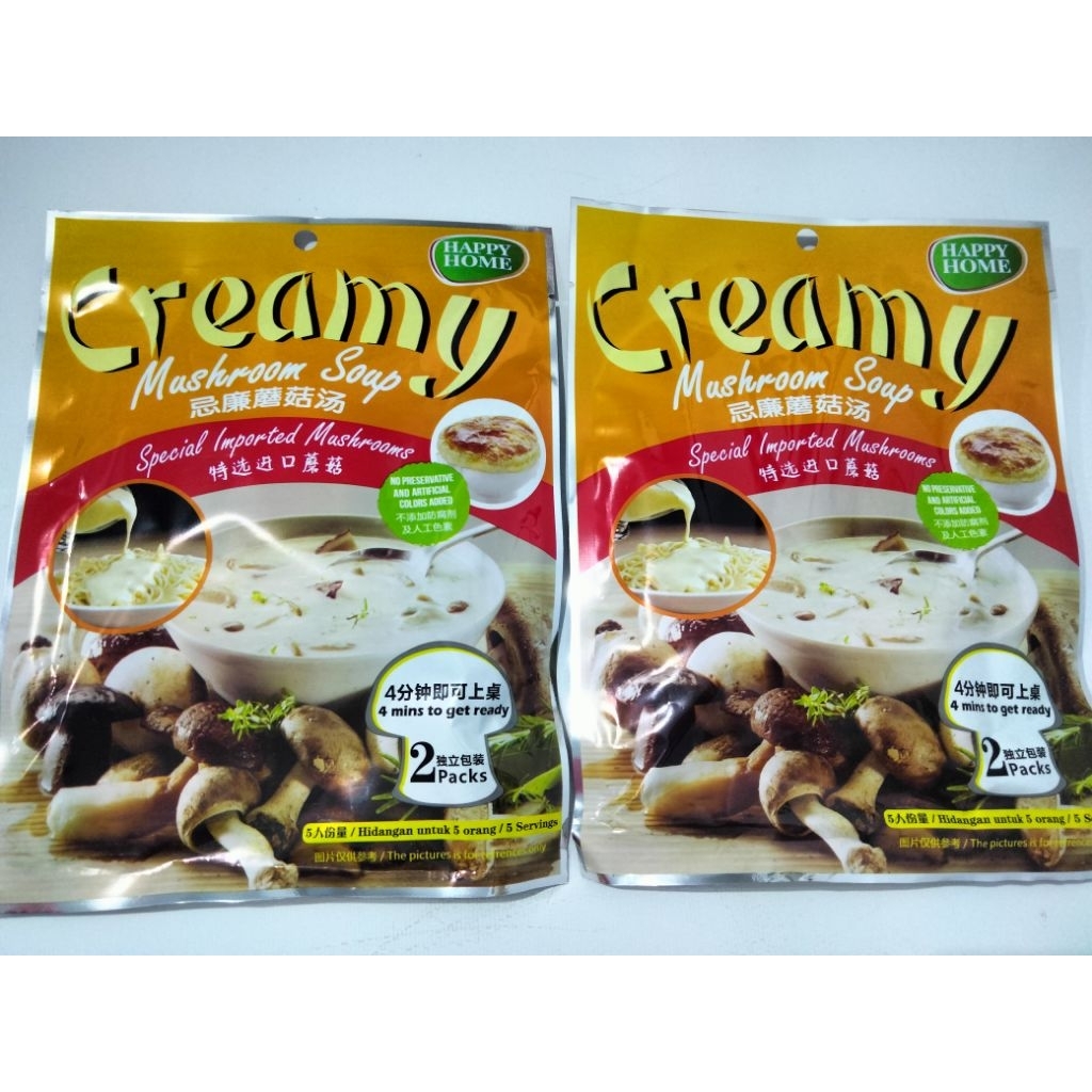 

Happy Home Creamy Mushroom Soup – 66g (33g x 2 Packs)