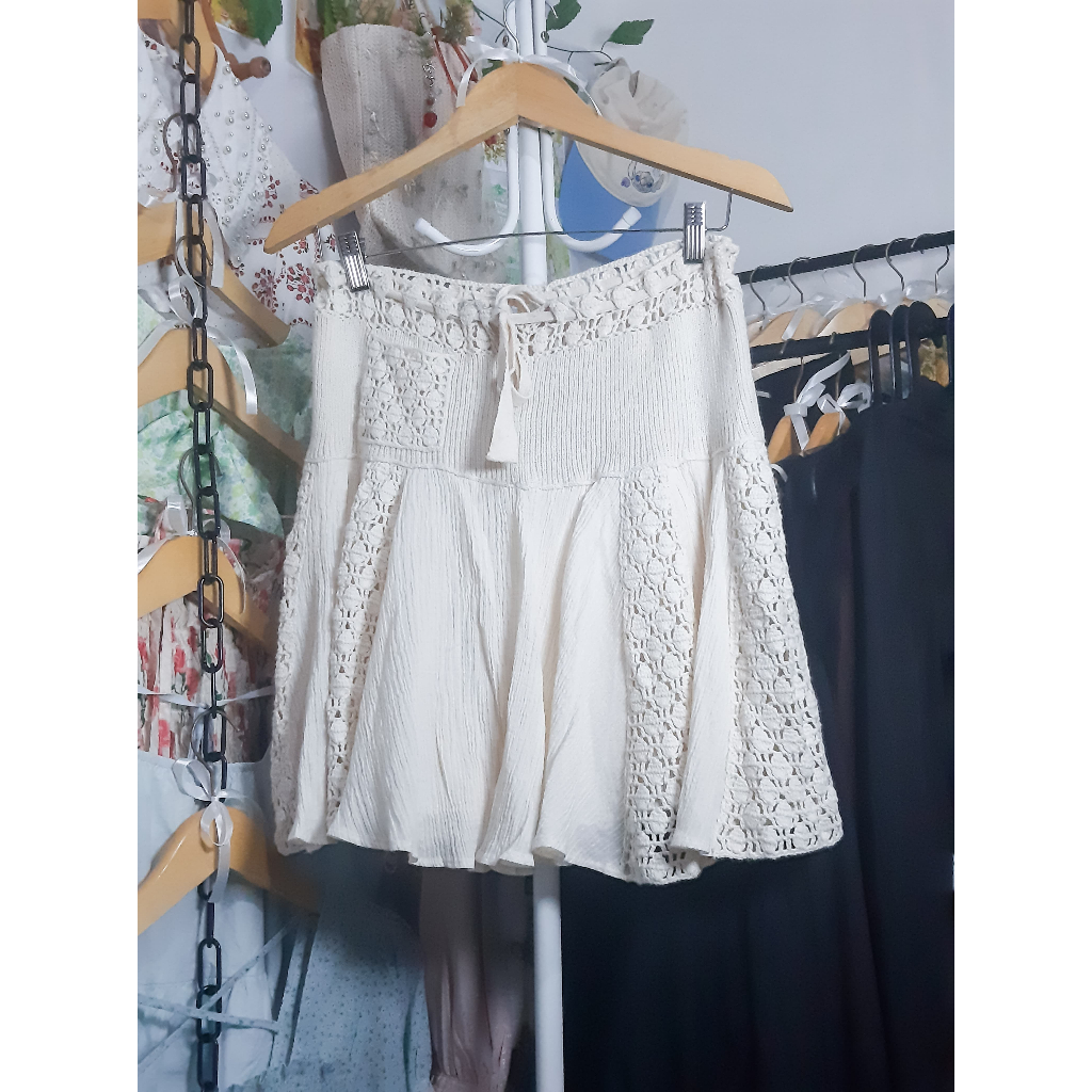 Bawahan Rok Celana Rokcel Kulot Rok Mini Rempel Umpak Crinkle Rayon Jogger Jeans Denim ୨ৎ♡ | coquett