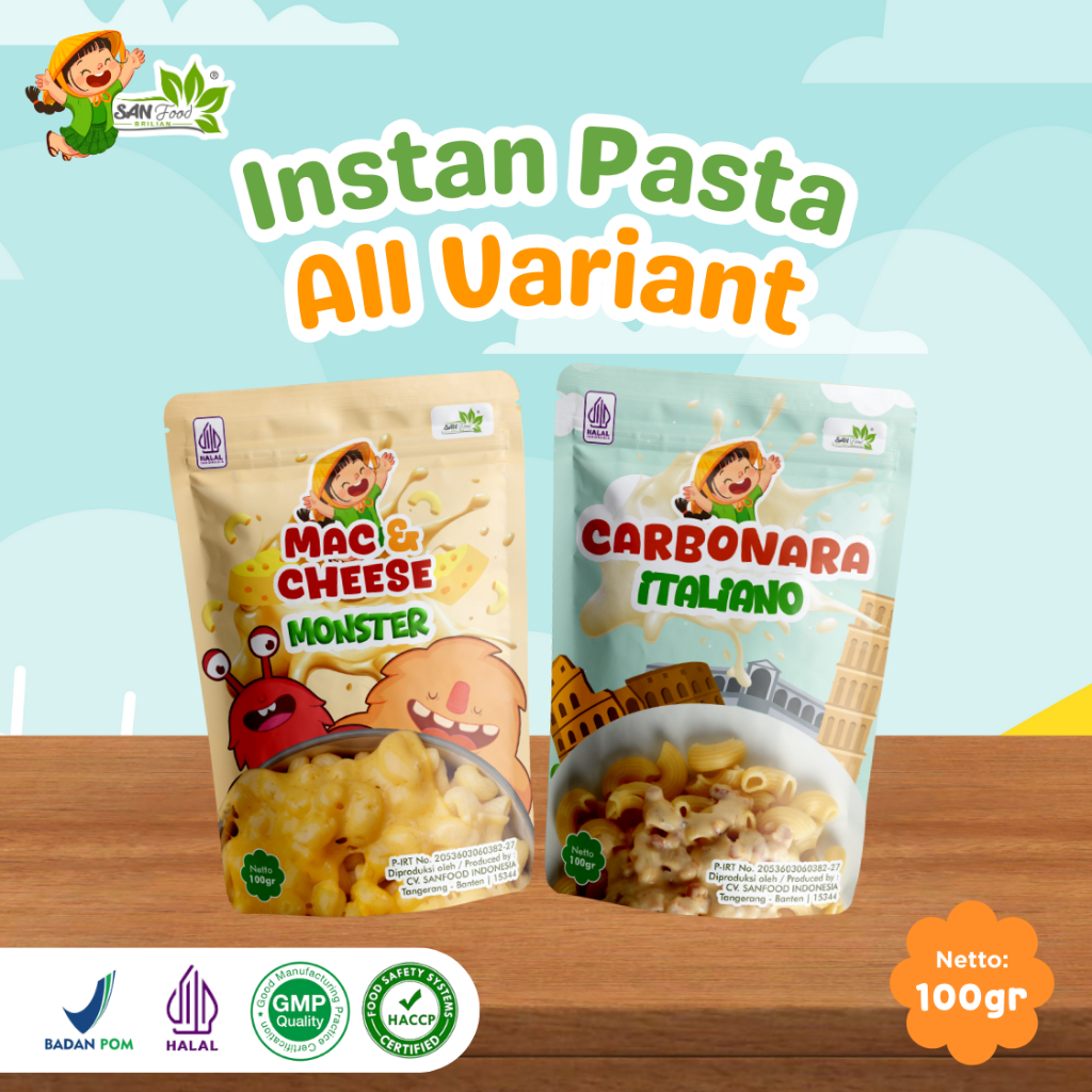 

SANFOOD BRILIAN Sanfood Instan Pasta All Variant - 100gr