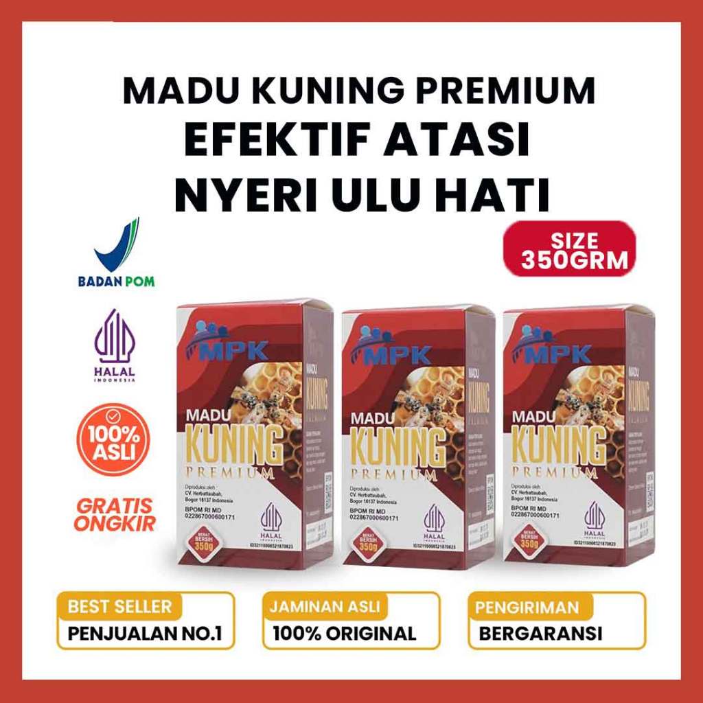 Madu Kuning Premium MKP Madu Lambung Herbal Original Maag, GERD & ASAM LAMBUNG Madu Kuning Sehat Lam