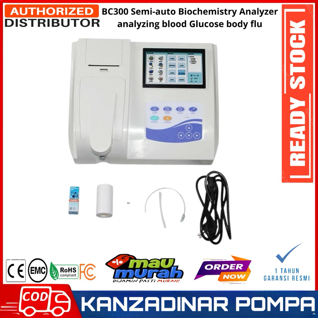 BC300 Semi-auto Biochemistry Analyzer analyzing blood Glucose body flu