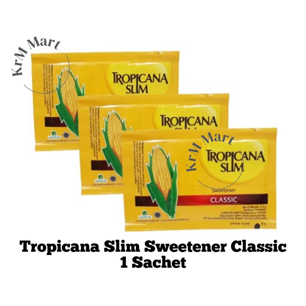 

Tropicana Slim Sweetener Classic 1 sachet tropicanaslim tropikana 1 bungkus pc pcs klasik clasic gula pemanis