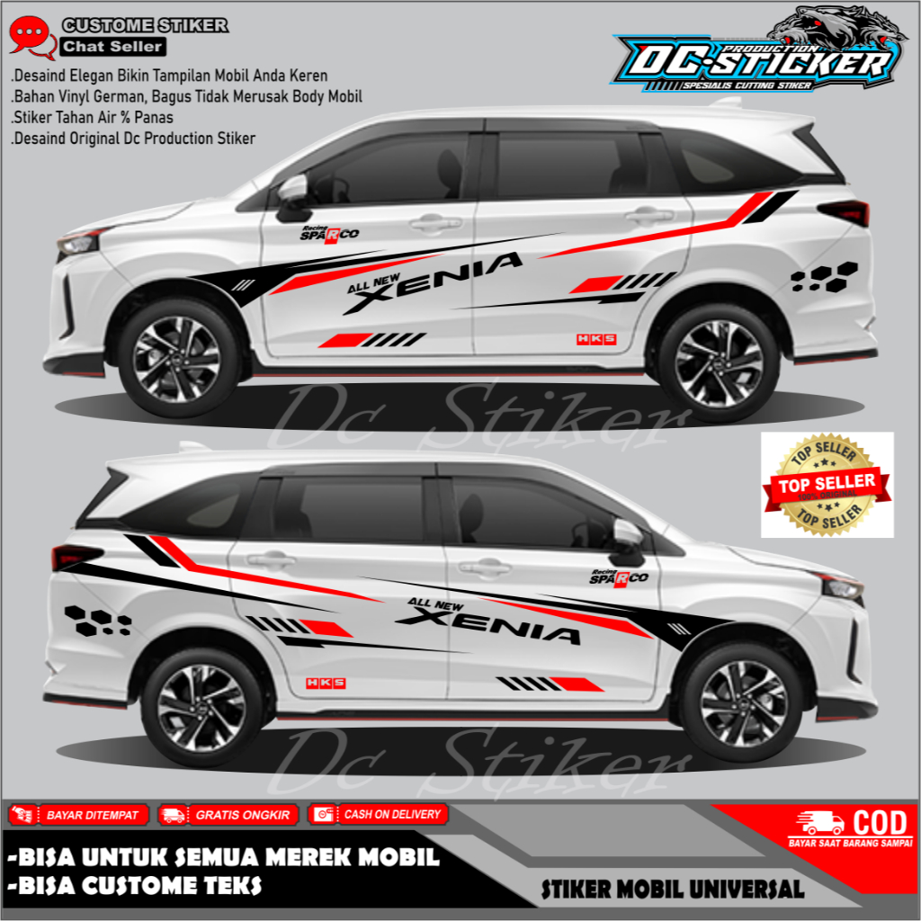 New Keren Stiker List Body Samping Mobil All New Xenia Stiker Aksesoris Terlaris