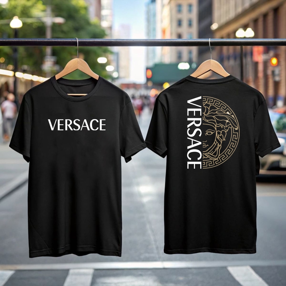 Kaos Distro Pria Pendek Digital Printing Full Color Motif VERSACE DTF Printing - Sablon - Dewasa, Ba