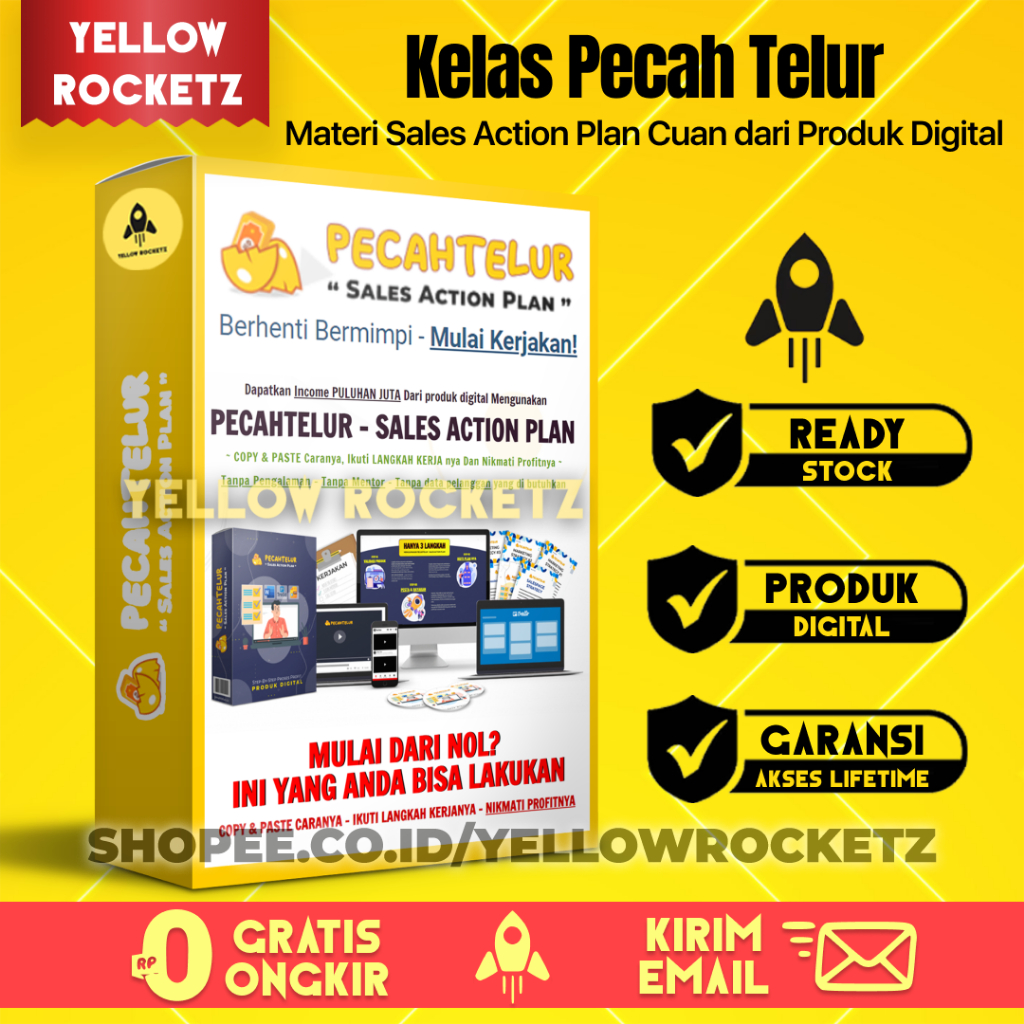Kelas Sales Action Plan PECAH TELUR - Modul Strategi Profit di Dunia Produk Digital - Materi Video