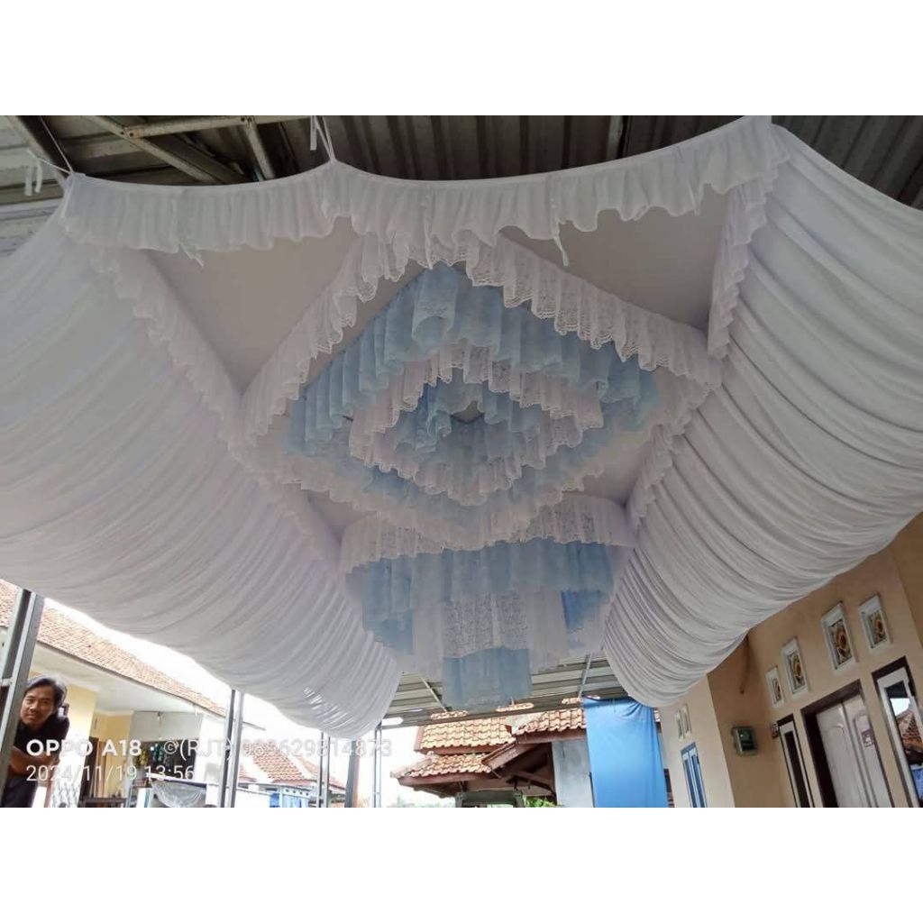 plafon dekorasi tenda / plafon tenda model arus semua ukuran