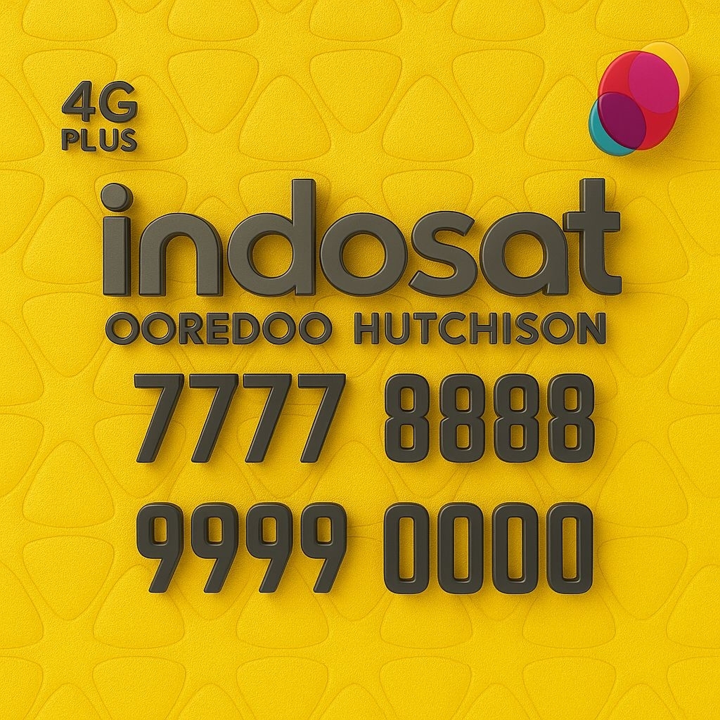 Perdana Nomor Cantik Indosat Kwartet 7777 8888 9999 0000