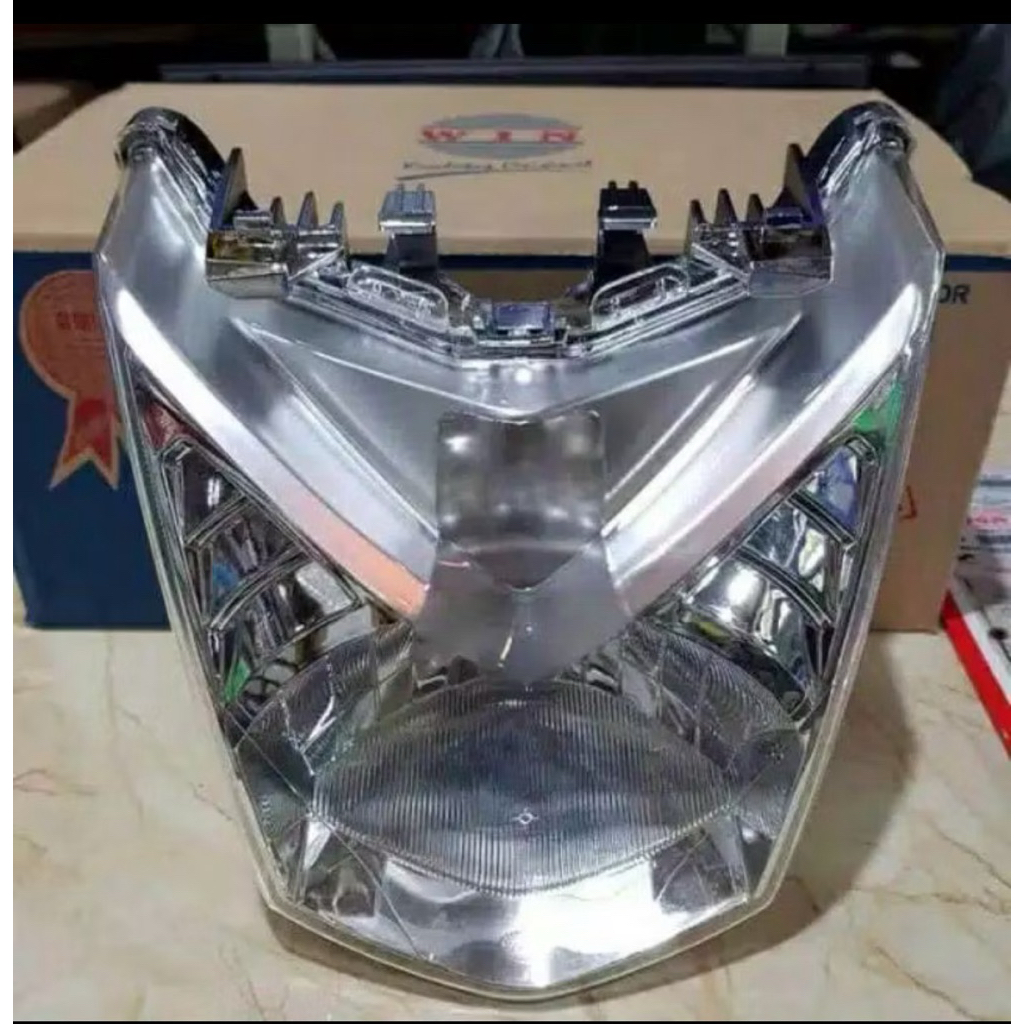 REFLEKTOR LAMPU DEPAN HONDA BEAT FI 2012 - 2016 MERK WIN